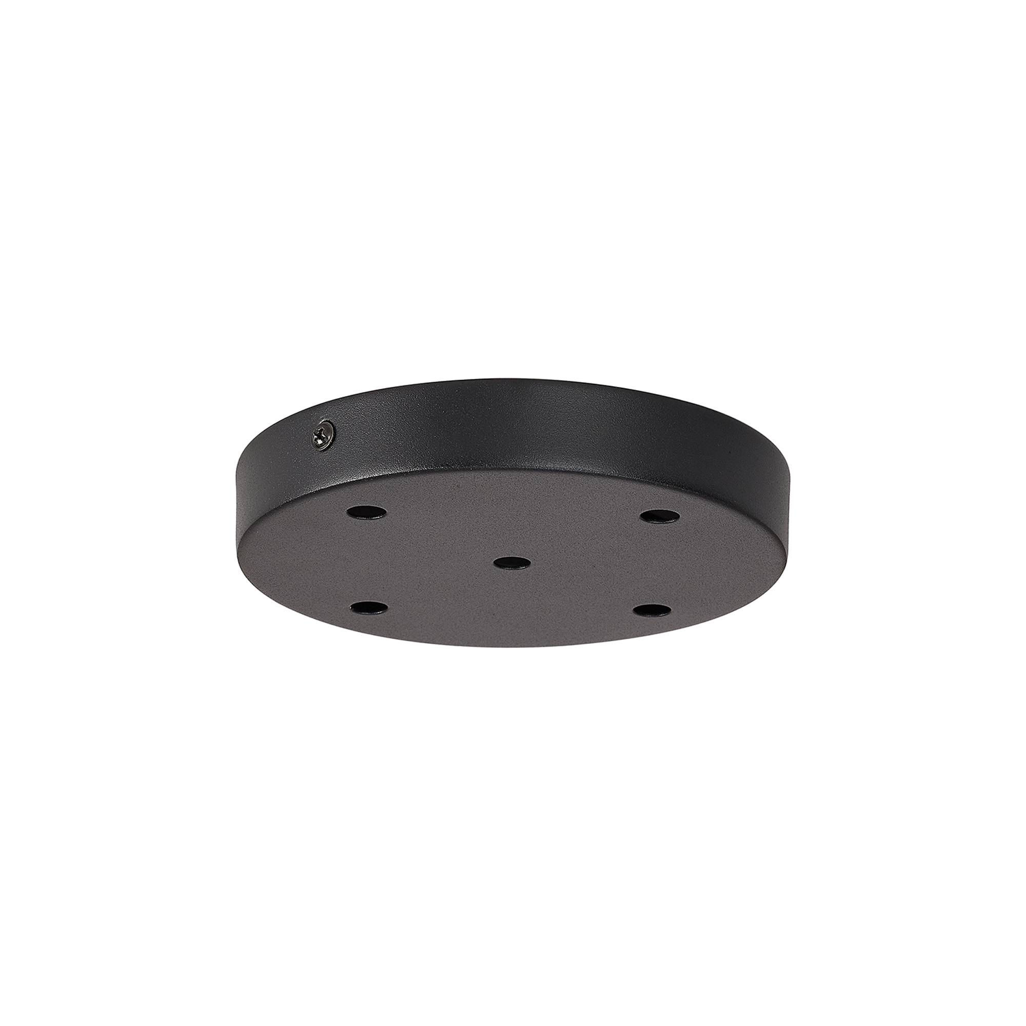 D0828BL  Hayes 5 Hole 15cm Round Ceiling Plate Satin Black